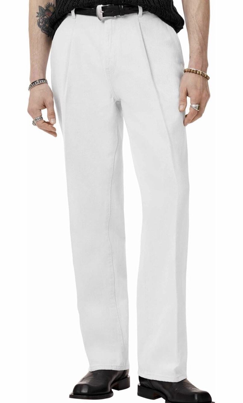 John Varvatos Ely Motor City Cotton Twill Relaxed Pleated Jean New Size 31 $498
